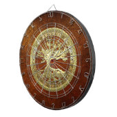 [36] Golden Celtic Tree of Life Dartscheibe (Vorderseite rechts)