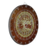 [36] Golden Celtic Tree of Life Dartscheibe (Vorderseite Links)