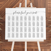 36 große Tische finden Ihre Sitzkarte Poster