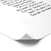 36 große Tische finden Ihre Sitzkarte Poster (Ecke)