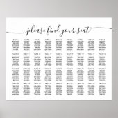 36 große Tische finden Ihre Sitzkarte Poster (Vorne)