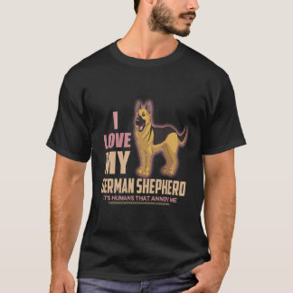 36 Ich liebe meinen deutschen Schäferhund, es sind T-Shirt