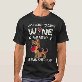 36 Ich will einfach nur Wein trinken und meinen de T-Shirt