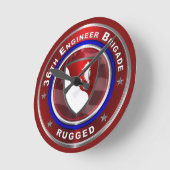 36. Ingenieurbrigade "Rugged" Runde Wanduhr (Winkel)