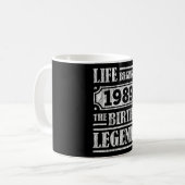 36 Jahre alt 1989 Geburt der Legende 36. Geburtsta Kaffeetasse (Vorderseite Links)
