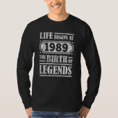36 Jahre alt 1989 Geburt der Legende 36. Geburtsta T-Shirt (Vorderseite)