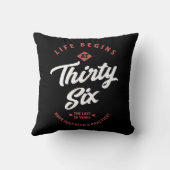 36 Jahre alt Geburtstagsgeschenk Kissen (Rückseite)