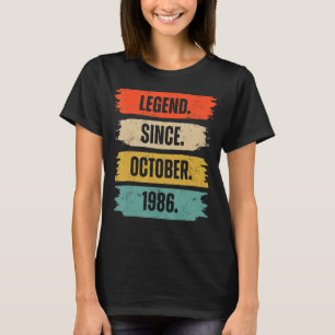 36 Jahre alte Legende seit Oktober 1986 36. Geburt T-Shirt