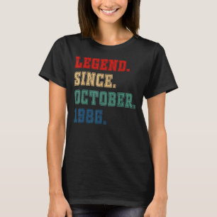 36 Jahre alte Legende seit Oktober 1986 36. Geburt T-Shirt