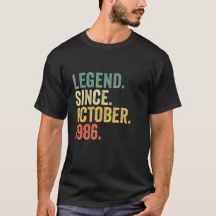 36 Jahre alte Legende seit Oktober 1986 36. Geburt T-Shirt