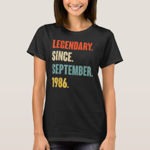 36 Jahre alte Legende seit September 1986 36. Bir T-Shirt