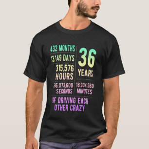 36 Jahre verheiratet Lustig 36. Hochzeitstag T-Shirt