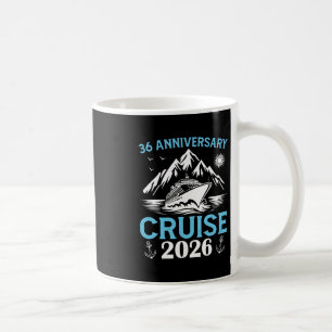 36. Jubiläums-Kreuzfahrt 2026 passende Hochzeitsku Kaffeetasse