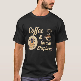 36 Kaffee und Deutscher Schäferhund T-Shirt
