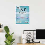 36. Krypton (Kr) Periodische Tabelle der Elemente Poster (Heimbüro)