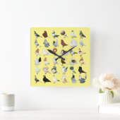 36 Taube Quadratische Wanduhr (Zuhause)