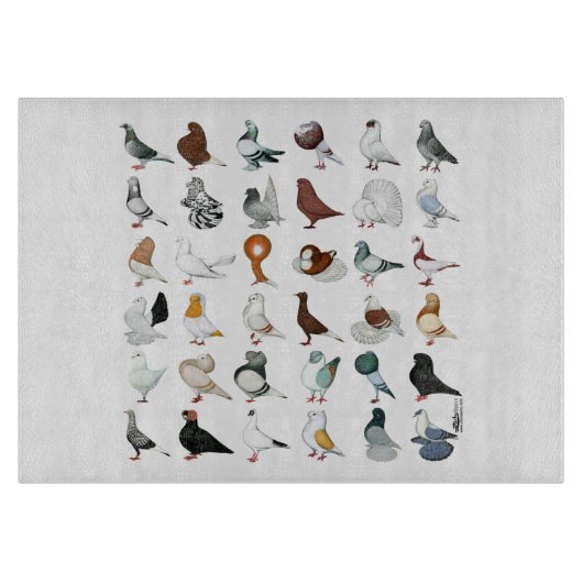 36 Taube Schneidebrett (Vorderseite)