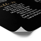 36 Tische finden Ihre Sitzkarte Poster (Ecke)