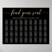 36 Tische finden Ihre Sitzkarte Poster (Vorne)