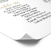 36 Tische finden Sie Ihren Sitzplan Poster (Ecke)