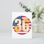 36 USA Gold Postkarte (Stehend Vorderseite)