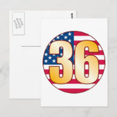 36 USA Gold Postkarte (Vorne/Hinten)