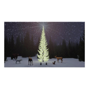 36"x24" Papierplakat mit "O Tannenbaum"-Bild Fotodruck