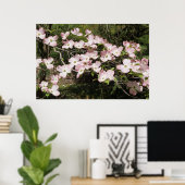 36"x24" Pink Dogwood Poster (Heimbüro)