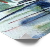 36"x24" Red Hot Ranch Watercolor Chicago Poster (Ecke)