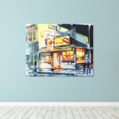 36"x28" Auf Leinwand Red Hot Ranch Wasserfarbe Pri (Insitu (Holzboden))