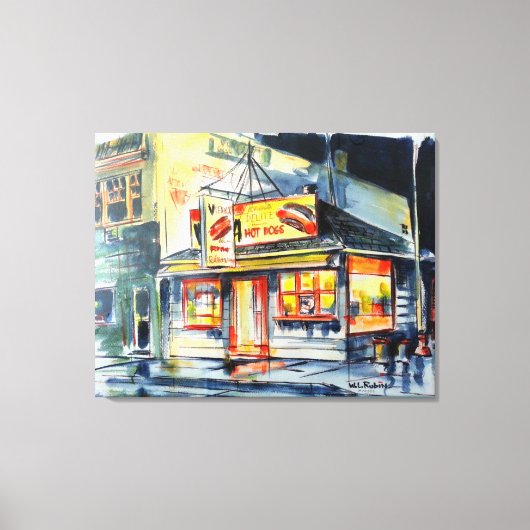 36"x28" Auf Leinwand Red Hot Ranch Wasserfarbe Pri (Vorderseite)