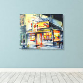36"x28" Auf Leinwand Red Hot Ranch Wasserfarbe Pri (Insitu (Holzboden))