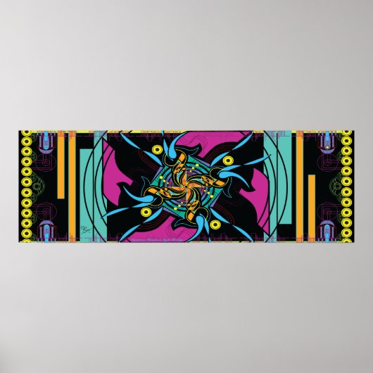 36" x 12" EPD: Lemurische Rainbow Light Bridge Poster (Vorne)