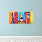 36" X 18" STRETCHED LEINWAND ABSTRAKT LADIES DRUCK (Insitu (Holzboden))