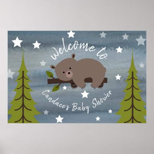36" x 24" Baby-Showposter für Schlaftruhe Poster (Vorne)
