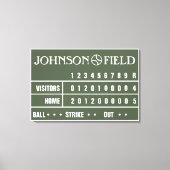 36" x 24" Baseball Scoreboard ummantelte Canvas Leinwanddruck (Vorderseite)