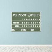 36" x 24" Baseball Scoreboard ummantelte Canvas Leinwanddruck (Insitu (Holzboden))