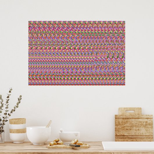 36" x 24" "Billardhaie" 3D-Poster von Magic Eye® Poster (Küche)