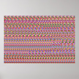 36" x 24" "Billardhaie" 3D-Poster von Magic Eye® Poster