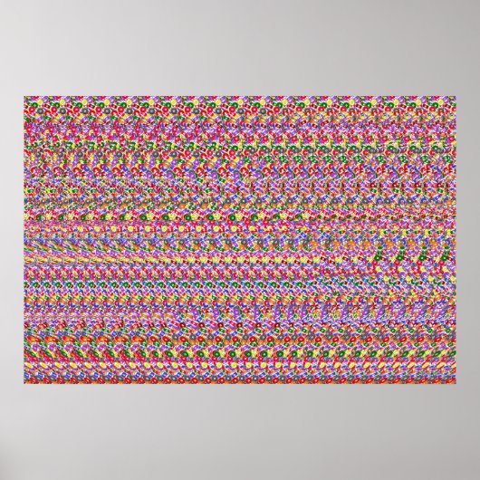 36" x 24" "Billardhaie" 3D-Poster von Magic Eye® Poster (Vorne)