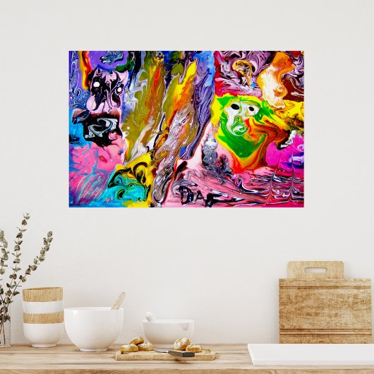 36" x 24" FARBBIL KALEIDOSKOPE MATTE ART POSTER (Küche)