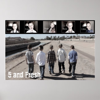 36" x 24" Fünf und frisches Poster-Walking Poster