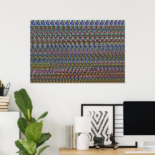 36" x 24" "Unsichtbares" 3D-Poster von Magic Eye® Poster (Heimbüro)