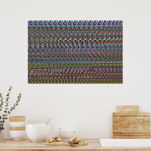 36" x 24" "Unsichtbares" 3D-Poster von Magic Eye® Poster (Küche)