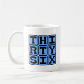 36, Zahl 36 Kaffeetasse (Links)