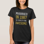 36th Anniversary for Men Married In 1987 Couples H T-Shirt (Vorderseite)