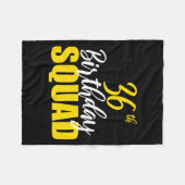 36th Happy Birthday Squad Party Bday Family Group Fleecedecke (Vorderseite (Horizontal))