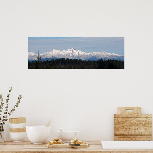 36X12 olympische Bergkette Poster (Küche)