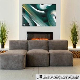 36x24" Trend Abstrakt Art Leinwand Schwarz-weiß Gr