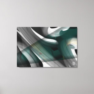 36x24" Trend Abstrakte Kunst Leinwand Schwarz Weiß